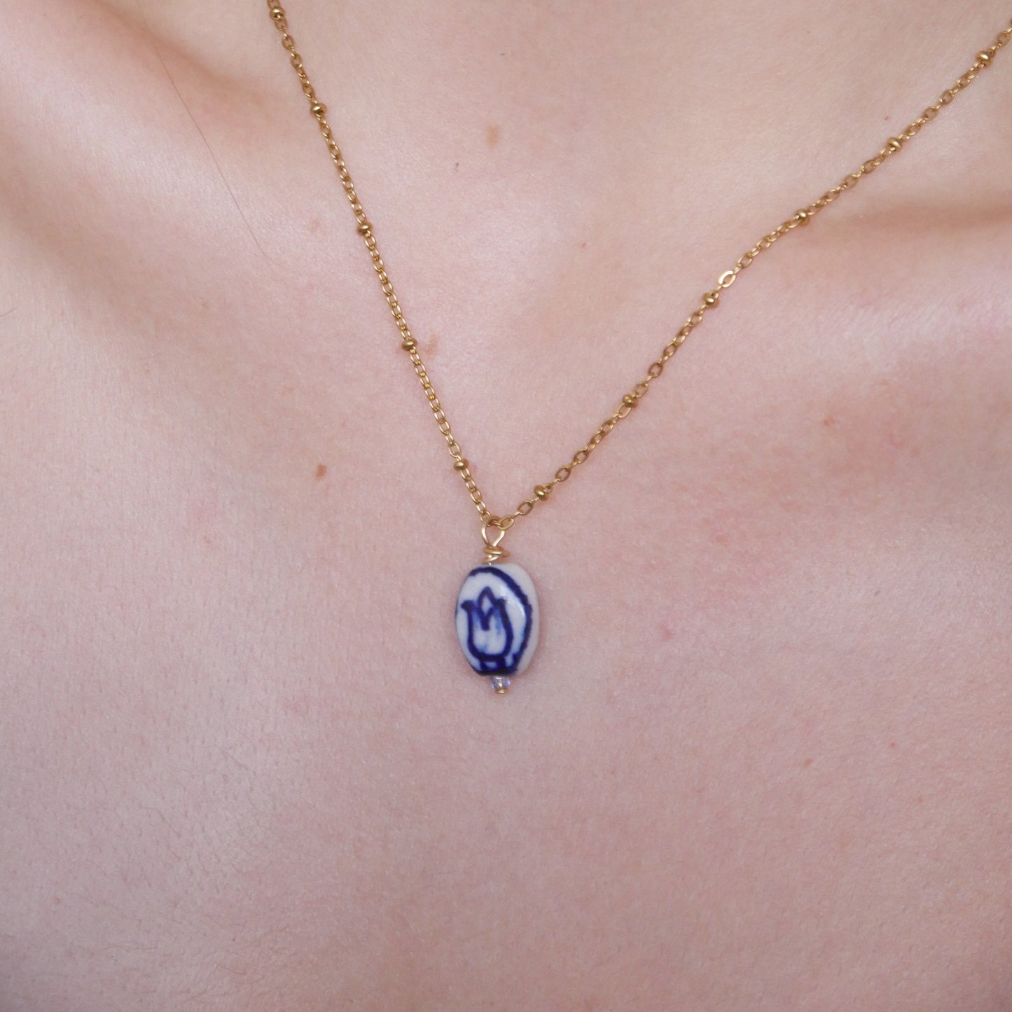 The Blue Tulip Necklace