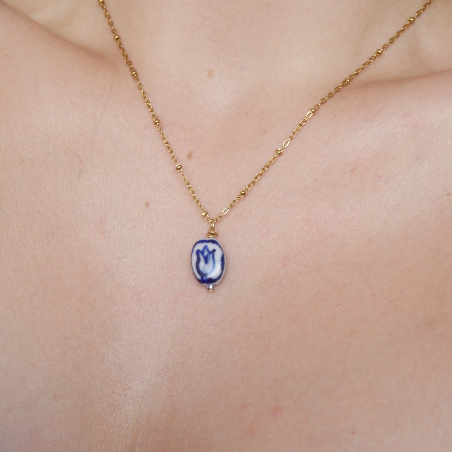 The Blue Tulip Necklace