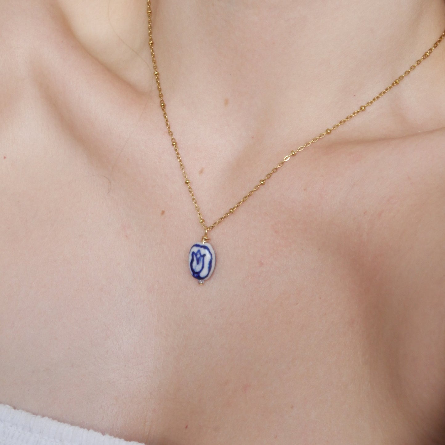 The Blue Tulip Necklace