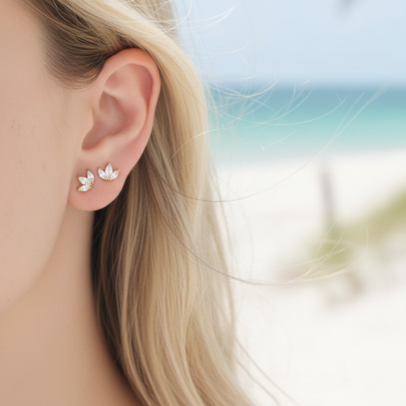 The Water Lily Studs