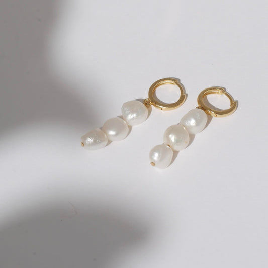 The Large Pearl Hoops