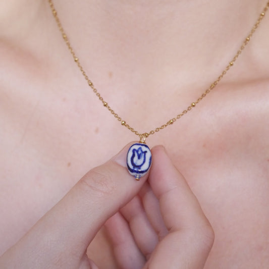 The Blue Tulip Necklace